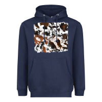 Navy cowhide mixed background Heavyweight Hoodie - RanaPortraitStore