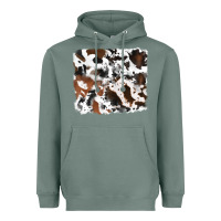 Sage cowhide mixed background Heavyweight Hoodie - RanaPortraitStore