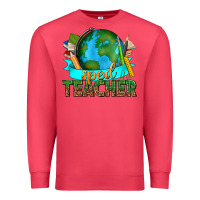 Cardinal sped teacher with earth globe Premium Sweatshirt - texasbilliewilder