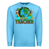 Ocean Blue sped teacher with earth globe Premium Sweatshirt - texasbilliewilder