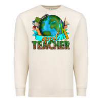 Sandshell sped teacher with earth globe Premium Sweatshirt - texasbilliewilder