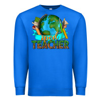 True Royal sped teacher with earth globe Premium Sweatshirt - texasbilliewilder