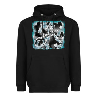 Black cowhide glitter tooled leather background Heavyweight Hoodie - RanaPortraitStore