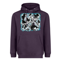 Plum cowhide glitter tooled leather background Heavyweight Hoodie - RanaPortraitStore