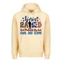 Pina Colada born raised and protected by god guns and glory Premium Hoodie - JahusDesignShop
