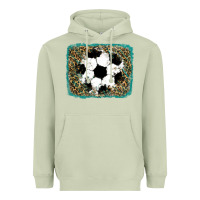 Matcha glitter soccer leopard Heavyweight Hoodie - RanaPortraitStore