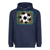 Navy glitter soccer leopard Heavyweight Hoodie - RanaPortraitStore