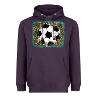 Plum glitter soccer leopard Heavyweight Hoodie - RanaPortraitStore