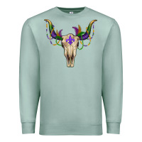 Seafoam mardi gras bullskull Premium Sweatshirt - RanaPortraitStore