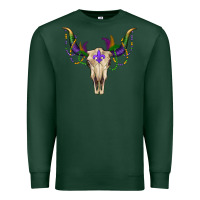 Sports Green mardi gras bullskull Premium Sweatshirt - RanaPortraitStore