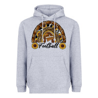 Heather Grey football rainbow Heavyweight Hoodie - RanaPortraitStore