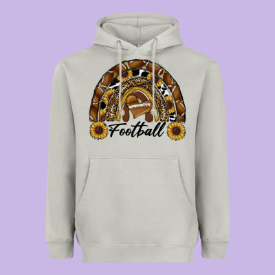 Heavyweight Hoodie football rainbow
