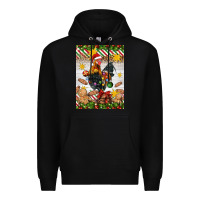 Black Christmas rooster Premium Hoodie - Artiststas