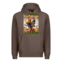 Coffee Christmas rooster Premium Hoodie - Artiststas