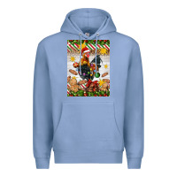 Colony Blue Christmas rooster Premium Hoodie - Artiststas