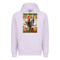 Lilac Christmas rooster Premium Hoodie - Artiststas