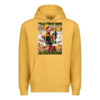 Mustard Christmas rooster Premium Hoodie - Artiststas