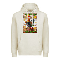 Oatmeal Heather Christmas rooster Premium Hoodie - Artiststas