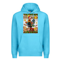 Ocean Blue Christmas rooster Premium Hoodie - Artiststas