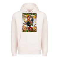 Pale Pink Christmas rooster Premium Hoodie - Artiststas