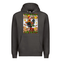 Smoke Christmas rooster Premium Hoodie - Artiststas