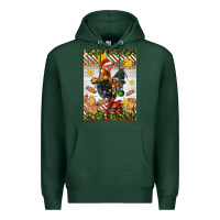 Sports Green Christmas rooster Premium Hoodie - Artiststas