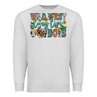 Dove Grey wild west long live cowboys Premium Sweatshirt - Zillion Design Studio