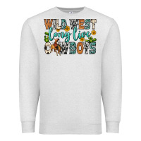 Oatmeal Heather wild west long live cowboys Premium Sweatshirt - Zillion Design Studio