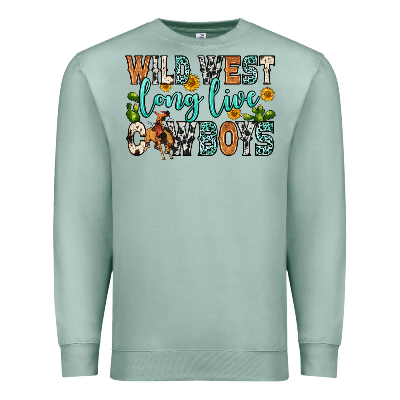 Wild West Long Live Cowboys Premium Sweatshirt by Zillion Design Studio | Teevron