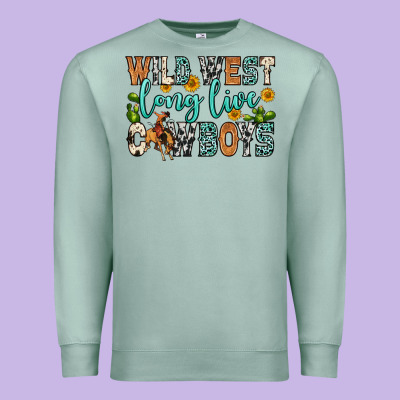 Wild West Long Live Cowboys Premium Sweatshirt Designed By Zillion Design Studio