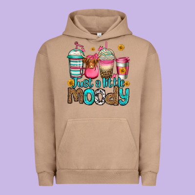 Just A Little Moody Coffee Cups Urban Hoodie Designed By Jasminsmagicworld