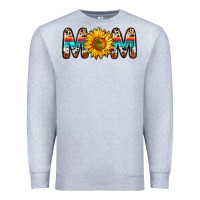 Heather Grey mom sunflower Premium Sweatshirt - Zillion Design Studio