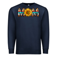 Navy mom sunflower Premium Sweatshirt - Zillion Design Studio