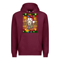 Burgundy Christmas sheep air freshener Premium Hoodie - Artiststas