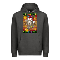 Charcoal Heather Christmas sheep air freshener Premium Hoodie - Artiststas