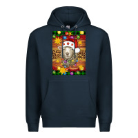 Navy Christmas sheep air freshener Premium Hoodie - Artiststas