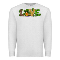 Oatmeal Heather st patricks day gnomes shamrock horseshoes love Premium Sweatshirt - RanaPortraitStore