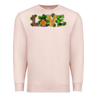 Pale Pink st patricks day gnomes shamrock horseshoes love Premium Sweatshirt - RanaPortraitStore