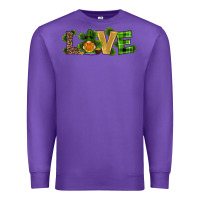 Purple st patricks day gnomes shamrock horseshoes love Premium Sweatshirt - RanaPortraitStore