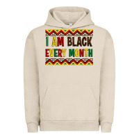 Pigment French Oak i am black every month Urban Hoodie - Artiststas