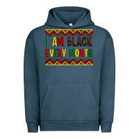 Pigment Midnight Navy i am black every month Urban Hoodie - Artiststas