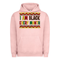 Pigment Salmon i am black every month Urban Hoodie - Artiststas