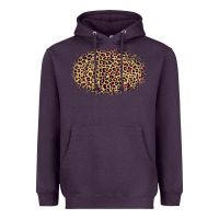 Plum leopard pattern Heavyweight Hoodie - RanaPortraitStore