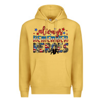 Antique Gold always remember heroes Premium Hoodie - JahusDesignShop