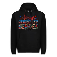 Black always remember heroes Premium Hoodie - JahusDesignShop