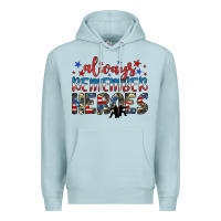 Blue Mist always remember heroes Premium Hoodie - JahusDesignShop
