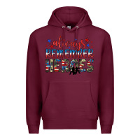 Burgundy always remember heroes Premium Hoodie - JahusDesignShop