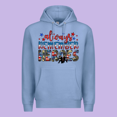 Always Remember Heroes Premium Hoodie Designed By Jahusdesignshop