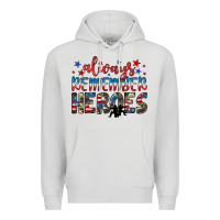 Dove Grey always remember heroes Premium Hoodie - JahusDesignShop