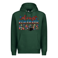 Sports Green always remember heroes Premium Hoodie - JahusDesignShop